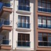 Camlı Paslanmaz Dikmeli Balkon Korkuluğu